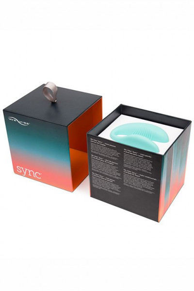 Голубой вибромассажер для пар We-Vibe Sync Aqua на радиоуправлении Голубой вибромассажер для пар We-Vibe Sync Aqua на радиоуправлении