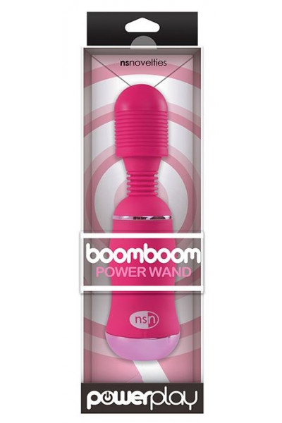 Ярко-розовый вибромассажер с усиленной вибрацией BoomBoom Power Wand Ярко-розовый вибромассажер с усиленной вибрацией BoomBoom Power Wand