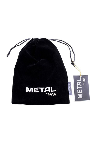 Серебристая анальная втулка TOYFA Metal с белым хвостиком Серебристая анальная втулка TOYFA Metal с белым хвостиком