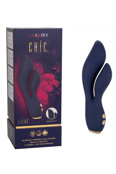 Синий вибромассажер-кролик Chic Lilac - 17,75 см. Синий вибромассажер-кролик Chic Lilac - 17,75 см.