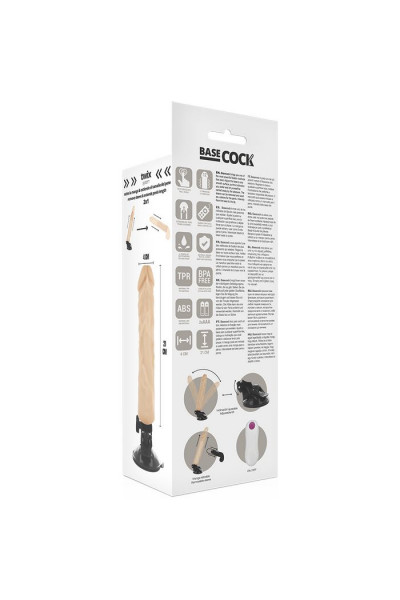 Телесный вибратор на мощной присоске Basecock Realistic Vibrator Remote Control - 21 см. Телесный вибратор на мощной присоске Basecock Realistic Vibrator Remote Control - 21 см.