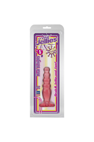 Розовая анальная пробка Crystal Jellies 5 Anal Delight - 14 см. Розовая анальная пробка Crystal Jellies 5 Anal Delight - 14 см.