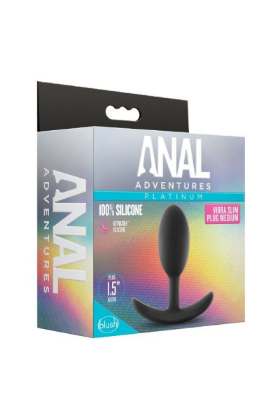 Черная анальная пробка Silicone Vibra Slim Plug Medium - 10,2 см. Черная анальная пробка Silicone Vibra Slim Plug Medium - 10,2 см.