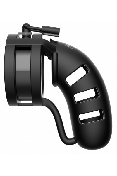 Черный мужской пояс верности Silicone Cage Ballsplitter Model 19 Chastity 4.5 Черный мужской пояс верности Silicone Cage Ballsplitter Model 19 Chastity 4.5