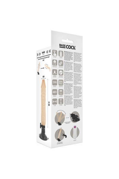 Телесный вибратор на мощной присоске Basecock Realistic Vibrator Remote Control - 20 см. Телесный вибратор на мощной присоске Basecock Realistic Vibrator Remote Control - 20 см.