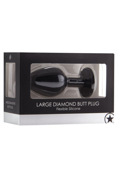 Черная анальная пробка с прозрачным кристаллом Diamond Butt Plug - 7,3 см. Черная анальная пробка с прозрачным кристаллом Diamond Butt Plug - 7,3 см.