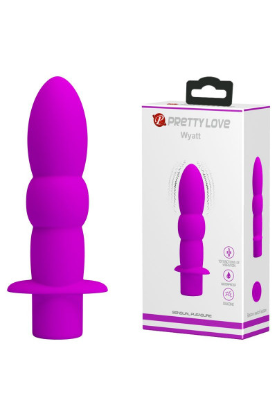 Лиловый анальный вибромассажер Wyatt - 11,5 см. Лиловый анальный вибромассажер Wyatt - 11,5 см.