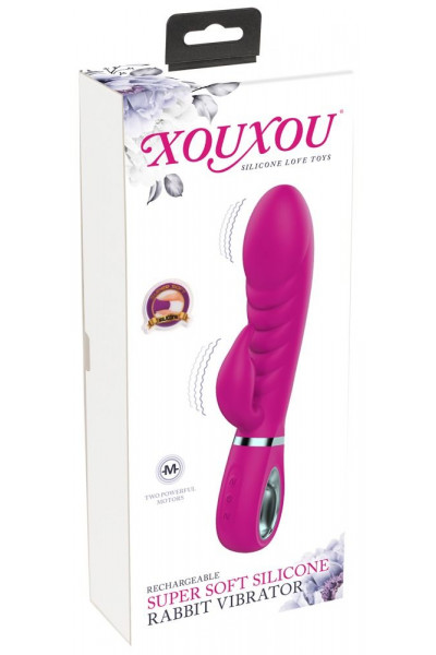 Лиловый вибратор-кролик Super Soft Silicone Rabbit Vibrator - 20,2 см. Лиловый вибратор-кролик Super Soft Silicone Rabbit Vibrator - 20,2 см.