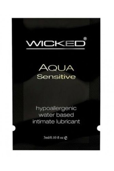 Мягкий лубрикант на водной основе WICKED AQUA Sensitive - 3 мл.