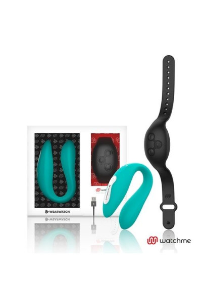 Зеленый вибратор для пар с черным пультом-часами Weatwatch Dual Pleasure Vibe Зеленый вибратор для пар с черным пультом-часами Weatwatch Dual Pleasure Vibe