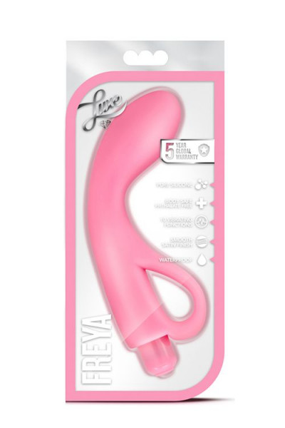 Розовый изогнутый стимулятор LUXE FREYA PINK - 17,7 см. Розовый изогнутый стимулятор LUXE FREYA PINK - 17,7 см.