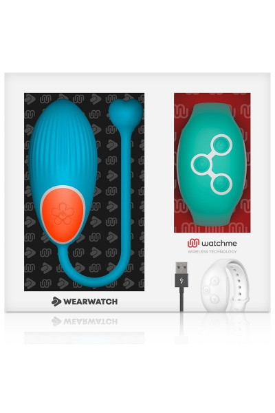 Голубое виброяйцо с зеленым пультом-часами Wearwatch Egg Wireless Watchme Голубое виброяйцо с зеленым пультом-часами Wearwatch Egg Wireless Watchme