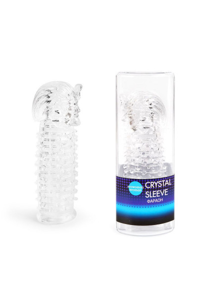 Закрытая прозрачная насадка на пенис Crystal Sleeve Faraon - 13,5 см. Закрытая прозрачная насадка на пенис Crystal Sleeve Faraon - 13,5 см.
