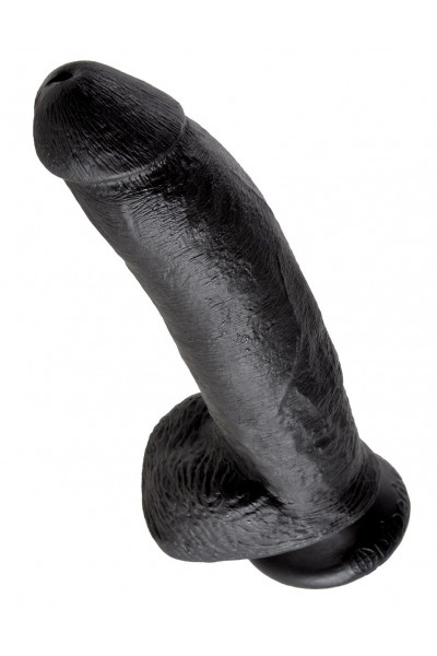 Чёрный фаллоимитатор 9 Cock with Balls - 22,9 см. Чёрный фаллоимитатор 9 Cock with Balls - 22,9 см.