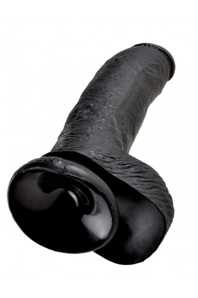 Чёрный фаллоимитатор 9 Cock with Balls - 22,9 см. Чёрный фаллоимитатор 9 Cock with Balls - 22,9 см.
