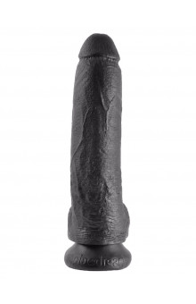 Чёрный фаллоимитатор 9 Cock with Balls - 22,9 см.
