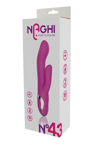 Розовый вибратор-кролик NAGHI NO.43 RECHARGEABLE DUO VIBRATOR - 23 см. Розовый вибратор-кролик NAGHI NO.43 RECHARGEABLE DUO VIBRATOR - 23 см.