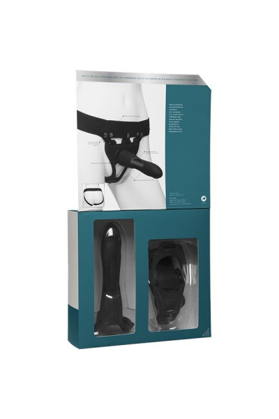 Черный полый страпон с креплением Body Extensions BE Strong - 19,05 см. Черный полый страпон с креплением Body Extensions BE Strong - 19,05 см.