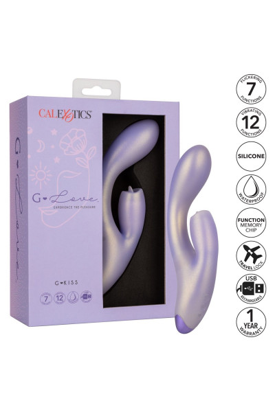 Сиреневый вибратор-кролик GKiss - 19 см. Сиреневый вибратор-кролик GKiss - 19 см.