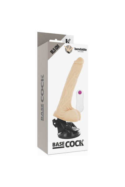 Телесный вибратор на мощной присоске Basecock Realistic Vibrator Remote Control - 18,5 см. Телесный вибратор на мощной присоске Basecock Realistic Vibrator Remote Control - 18,5 см.