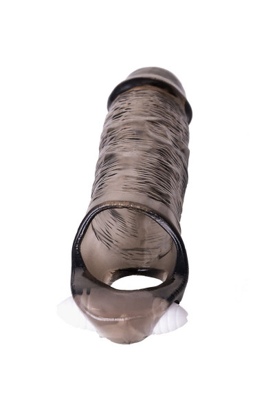 Закрытая дымчатая насадка Toyfa XLover с подхватом - 15,5 см. Закрытая дымчатая насадка Toyfa XLover с подхватом - 15,5 см.