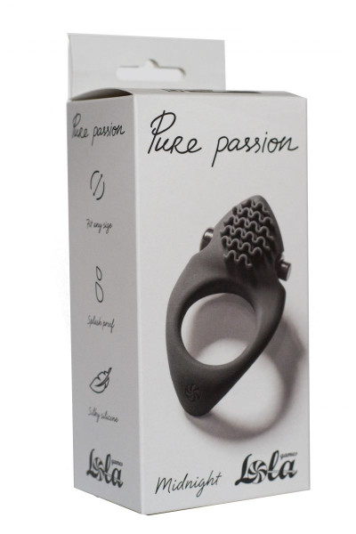 Черное эрекционное виброкольцо Pure Passion Midnight Черное эрекционное виброкольцо Pure Passion Midnight