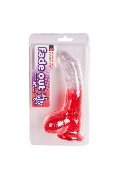 Красный фаллоимитатор с прозрачной верхней частью JELLY JOY FADE OUT DONG 8INCH - 20 см. Красный фаллоимитатор с прозрачной верхней частью JELLY JOY FADE OUT DONG 8INCH - 20 см.