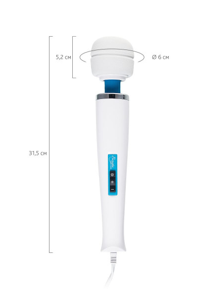 Белый вибромассажёр Magic Wand Europe - 31,5 см. Белый вибромассажёр Magic Wand Europe - 31,5 см.