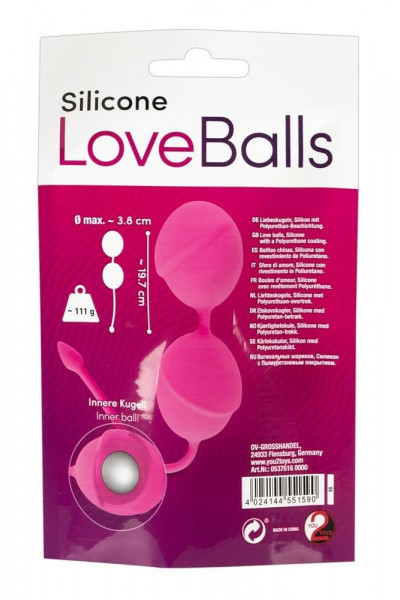 Розовые вагинальные шарики Silicone Love Balls Розовые вагинальные шарики Silicone Love Balls