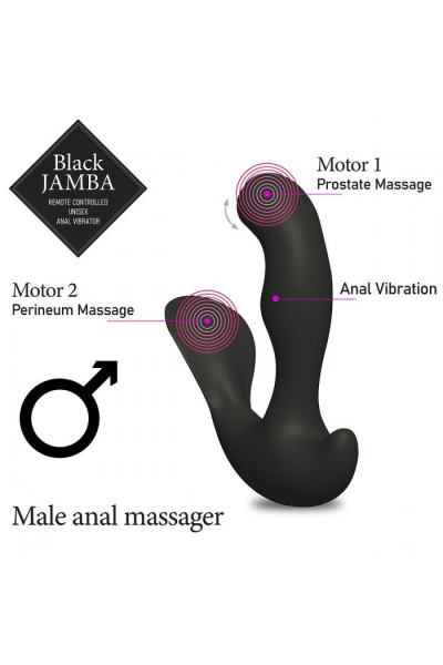 Универсальный анальный массажер Black Jamba Anal Vibrator - 12 см. Универсальный анальный массажер Black Jamba Anal Vibrator - 12 см.
