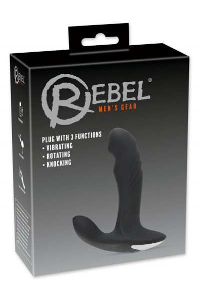 Черный вибромассажер простаты с функцией римминга Plug with Perineum Stimulator - 16,6 см. Черный вибромассажер простаты с функцией римминга Plug with Perineum Stimulator - 16,6 см.