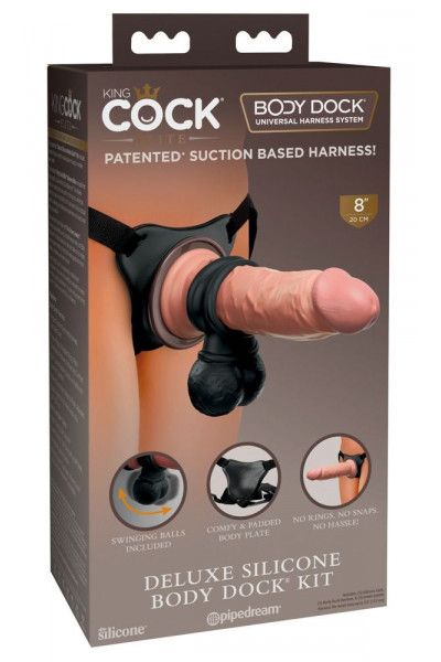 Страпон-система Deluxe Silicone Body Dock Kit - 22 см. Страпон-система Deluxe Silicone Body Dock Kit - 22 см.
