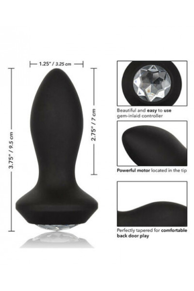 Черная анальная вибропробка с кристаллом Vibrating Petite Crystal Probe - 9,5 см. Черная анальная вибропробка с кристаллом Vibrating Petite Crystal Probe - 9,5 см.