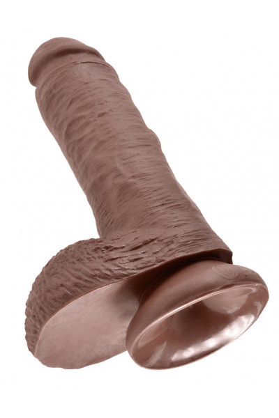 Коричневый фаллоимитатор 8 Cock with Balls - 21,3 см. Коричневый фаллоимитатор 8 Cock with Balls - 21,3 см.