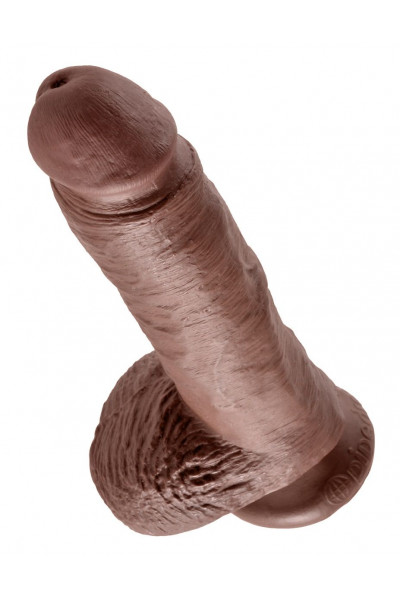 Коричневый фаллоимитатор 8 Cock with Balls - 21,3 см. Коричневый фаллоимитатор 8 Cock with Balls - 21,3 см.
