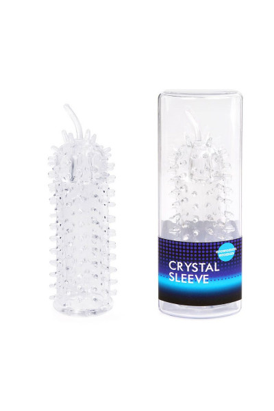Закрытая рельефная насадка Crystal sleeve с усиками - 12 см. Закрытая рельефная насадка Crystal sleeve с усиками - 12 см.