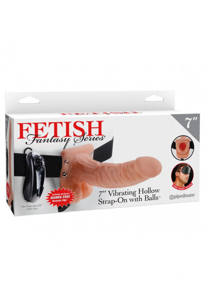 Полый страпон с креплением Vibrating Hollow Strap-On with Balls - 18,9 см. Полый страпон с креплением Vibrating Hollow Strap-On with Balls - 18,9 см.