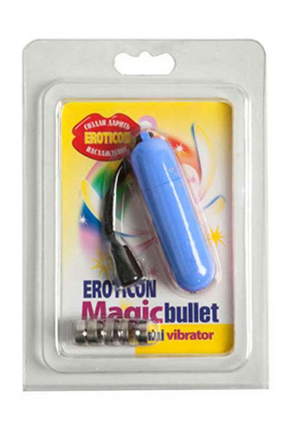 Голубая вибропуля Magic bullet - 7 см. Голубая вибропуля Magic bullet - 7 см.