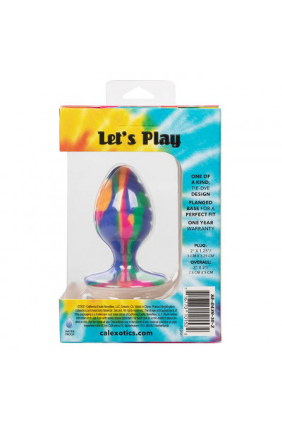 Яркая анальная пробка Cheeky Medium Swirl Tie-Dye Plug - 7,5 см. Яркая анальная пробка Cheeky Medium Swirl Tie-Dye Plug - 7,5 см.