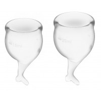 Набор прозрачных менструальных чаш Feel secure Menstrual Cup