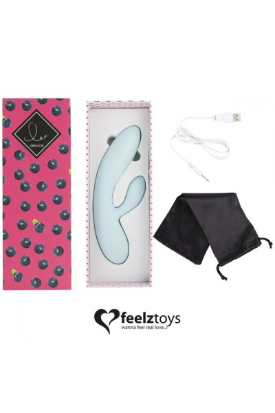 Нежно-голубой вибратор-кролик Lea Rabbit Vibrator - 20,2 см. Нежно-голубой вибратор-кролик Lea Rabbit Vibrator - 20,2 см.