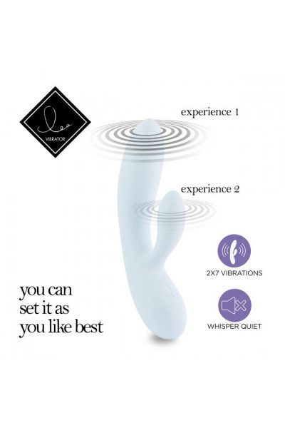 Нежно-голубой вибратор-кролик Lea Rabbit Vibrator - 20,2 см. Нежно-голубой вибратор-кролик Lea Rabbit Vibrator - 20,2 см.