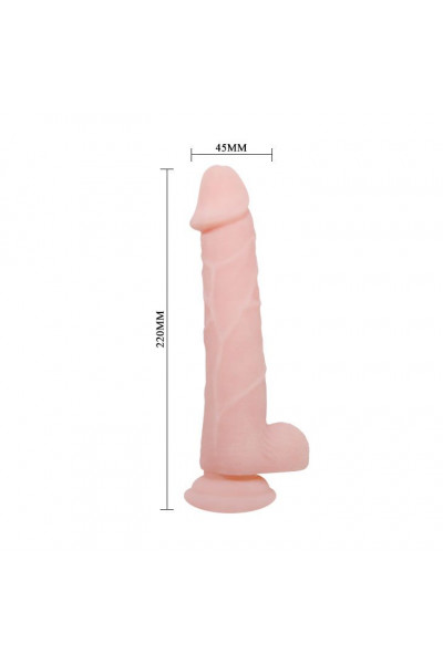 Телесный фаллоимитатор на присоске Super Dildo - 22 см. Телесный фаллоимитатор на присоске Super Dildo - 22 см.
