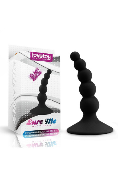 Черный анальный стимулятор с шариками Lure me Beaded Anal Plug - 10,3 см. Черный анальный стимулятор с шариками Lure me Beaded Anal Plug - 10,3 см.