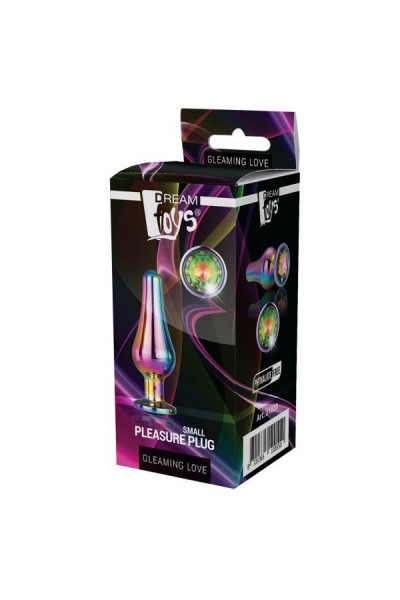 Радужная анальная пробка с кристаллом Coloured Pleasure Plug S - 9 см. Радужная анальная пробка с кристаллом Coloured Pleasure Plug S - 9 см.
