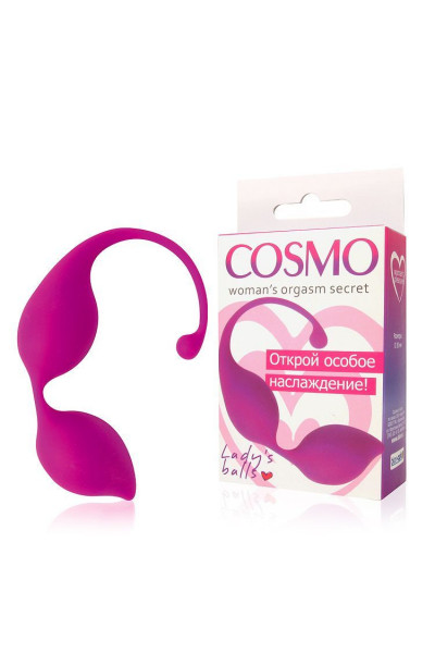 Ярко-розовые фигурные вагинальные шарики Cosmo Ярко-розовые фигурные вагинальные шарики Cosmo