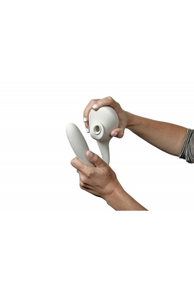 Серый вакуумный стимулятор с отростком Ose 2 Premium Robotic Massager Серый вакуумный стимулятор с отростком Ose 2 Premium Robotic Massager