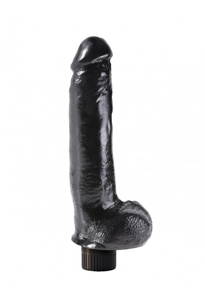 Чёрный виброфаллос со съемной присоской 9 Vibrating Cock with Balls - 22,9 см. Чёрный виброфаллос со съемной присоской 9 Vibrating Cock with Balls - 22,9 см.