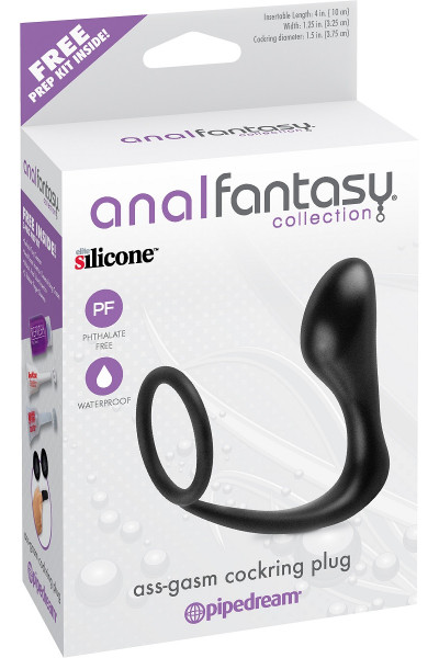 Эрекционное кольцо с анальной пробкой Ass-Gasm Cockring Plug Эрекционное кольцо с анальной пробкой Ass-Gasm Cockring Plug