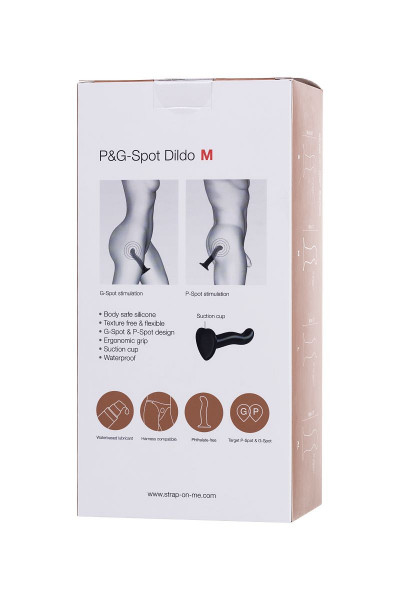 Черный стимулятор для пар P G-Spot Dildo Size L - 19 см. Черный стимулятор для пар P G-Spot Dildo Size L - 19 см.